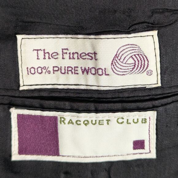 Vintage 80s Houndstooth Wool Blazer Men 42R USA Made Union ACTWU Sport Coat - Picture 4 of 7